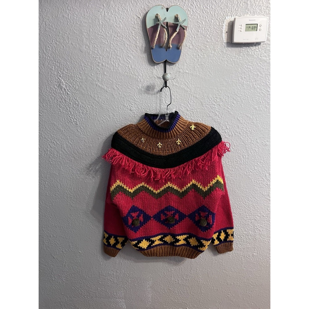 Vintage 1980's Yasmin Size Medium Women's‎  Cropped Sweater